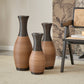 Hand-Woven PVC Rattan Vases Set of 3