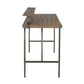 Counter Table in Antique Metal and Bamboo