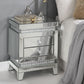 Lotus - Accent Table - Mirrored & Faux Ice Cube Crystals
