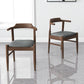 Leon Mid-Century Modern Grey Fabric Dining Chair Set of 2