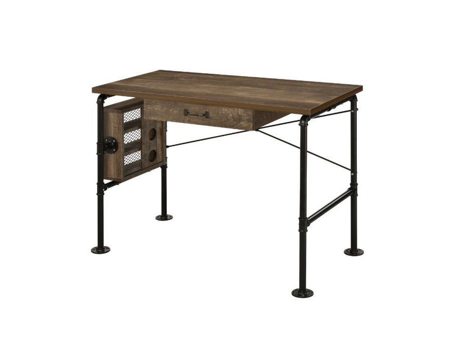 Endang - Writing Desk - Weathered Oak & Black