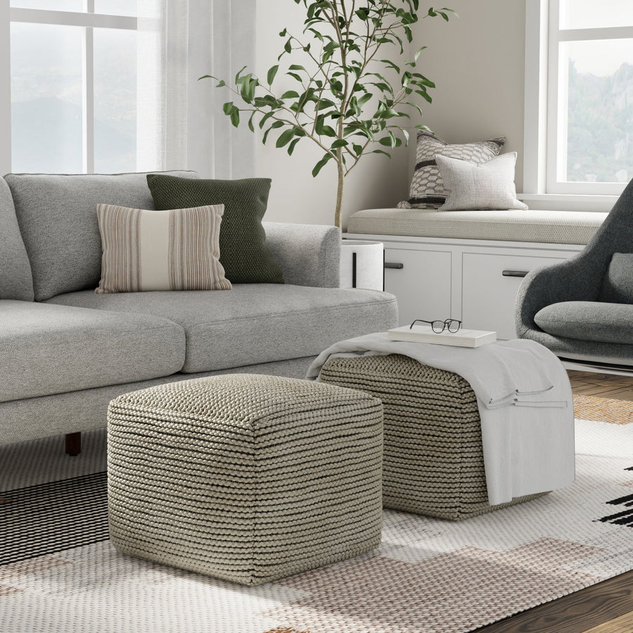 Eastmont 18 Inch Wide Square Pouf