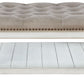 Kanwyn - Uph Ottoman Cocktail Table - Whitewash