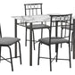 Contemporary 5-Piece Dining Table Set