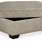 Bovarian - Ottoman With Storage - Stone