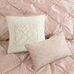 7 Piece Tufted Comforter Set Blush Cal King