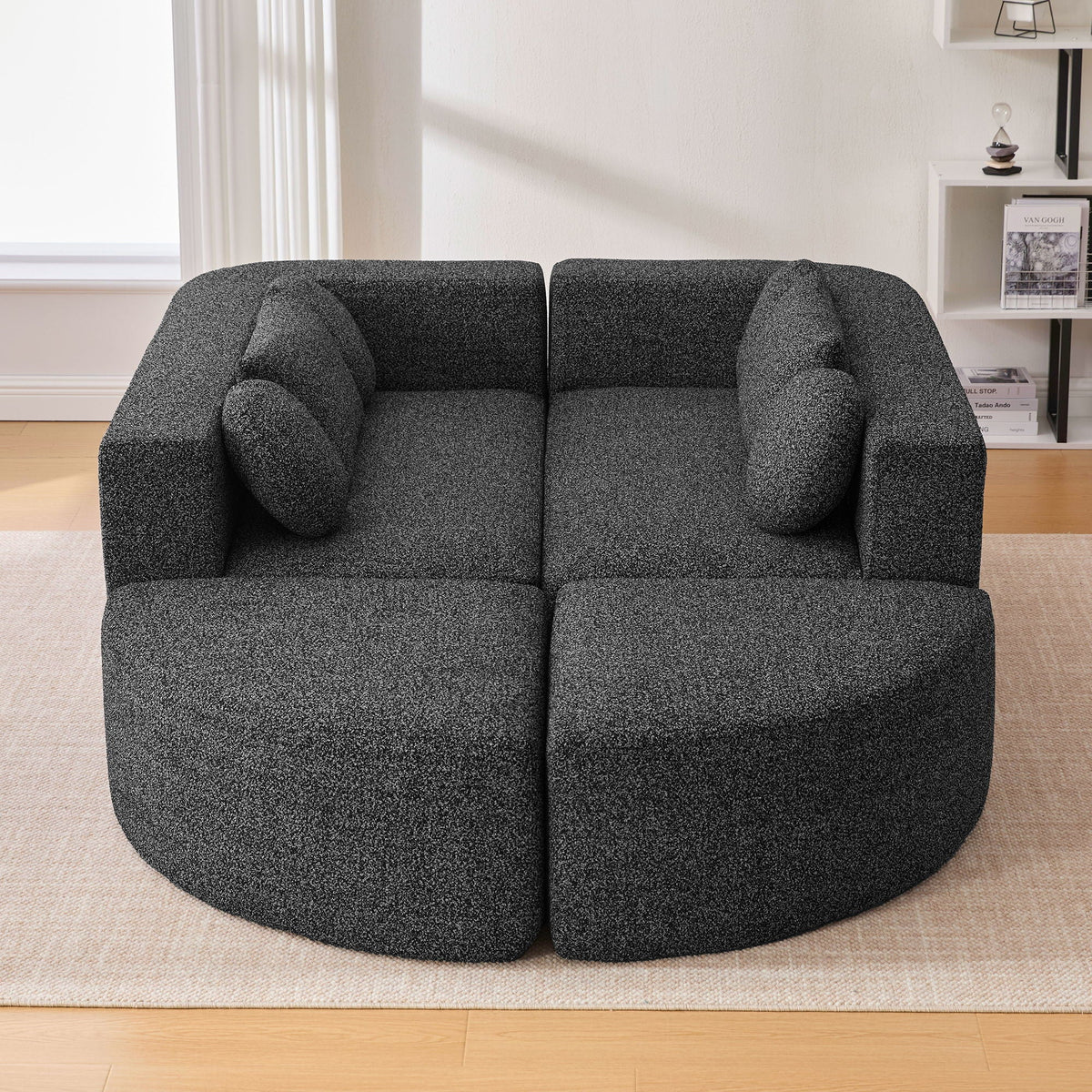 Boneless - Couch Modular Sectional Sofa With Deep Seating And Curved Design - view 10