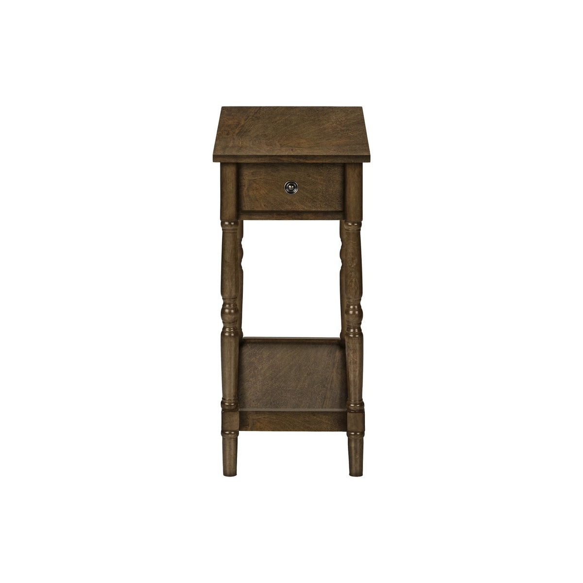 Accent End Table, 2 Tier, Storage Drawer, Traditional Stylish Design - view 8