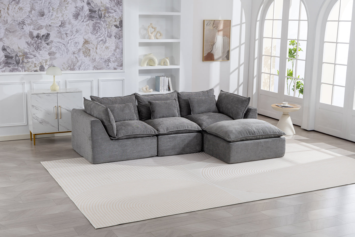 102.3" Width Cloud Couch Oversized Modular Sectional Sofa
