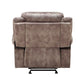 Zubaida Two Tone Chocolate Velvet Glider Recliner