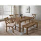 48" Transitional Wood Dining Bench in Driftwood