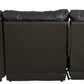 Como - 5 Piece Italian Leather Match Reclining Sectional