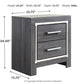 Lodanna - Two Drawer Night Stand - Gray