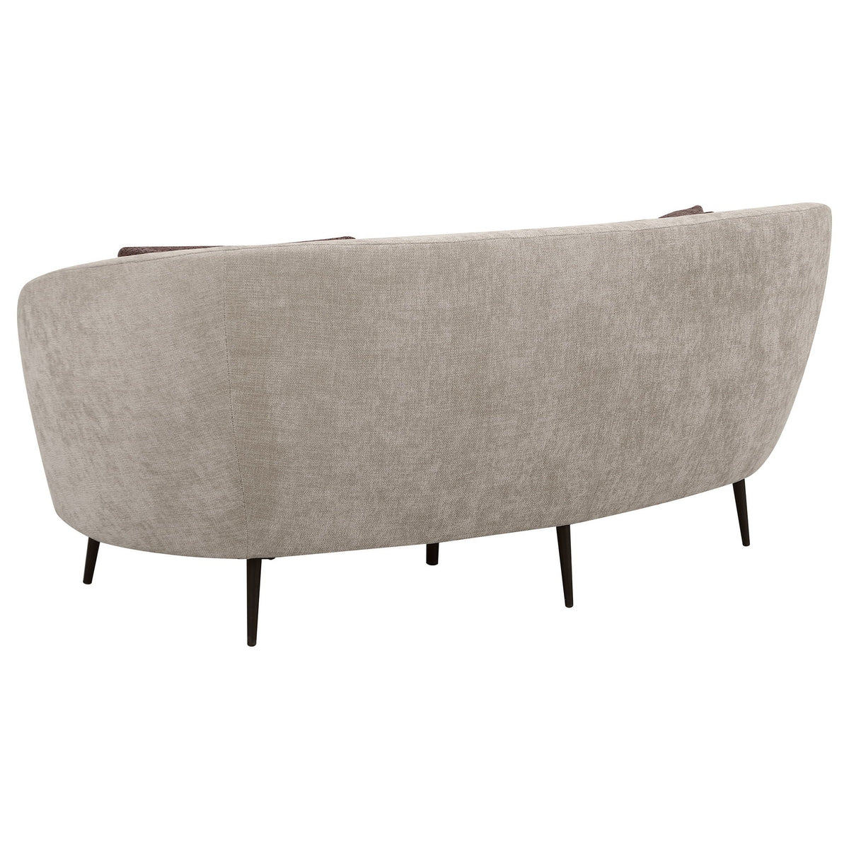 Ellorie Upholstered Channel Back Curved Loveseat Beige - view 4