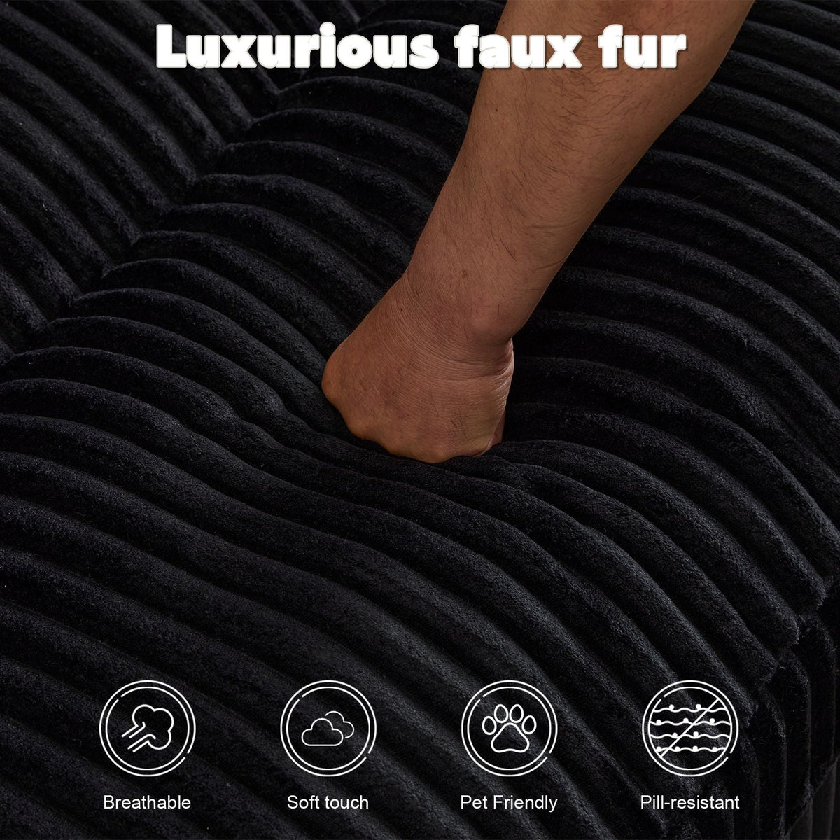 Double Chaise Lounge Chair, Oversized Upholstered Sleeper Cloud Couch - view 23