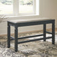 Tyler Creek - DBL Counter UPH Bench  - Antique Black