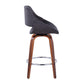 26" Mid-Century Modern Fixed-Height Counter Stool
