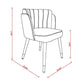 Zephyr Wood Velvet Dining Chair