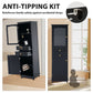 63" Tall Bathroom Storage Cabinet with Glass Doors