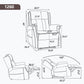 Brown Manual Recliner Chair in Faux Leather