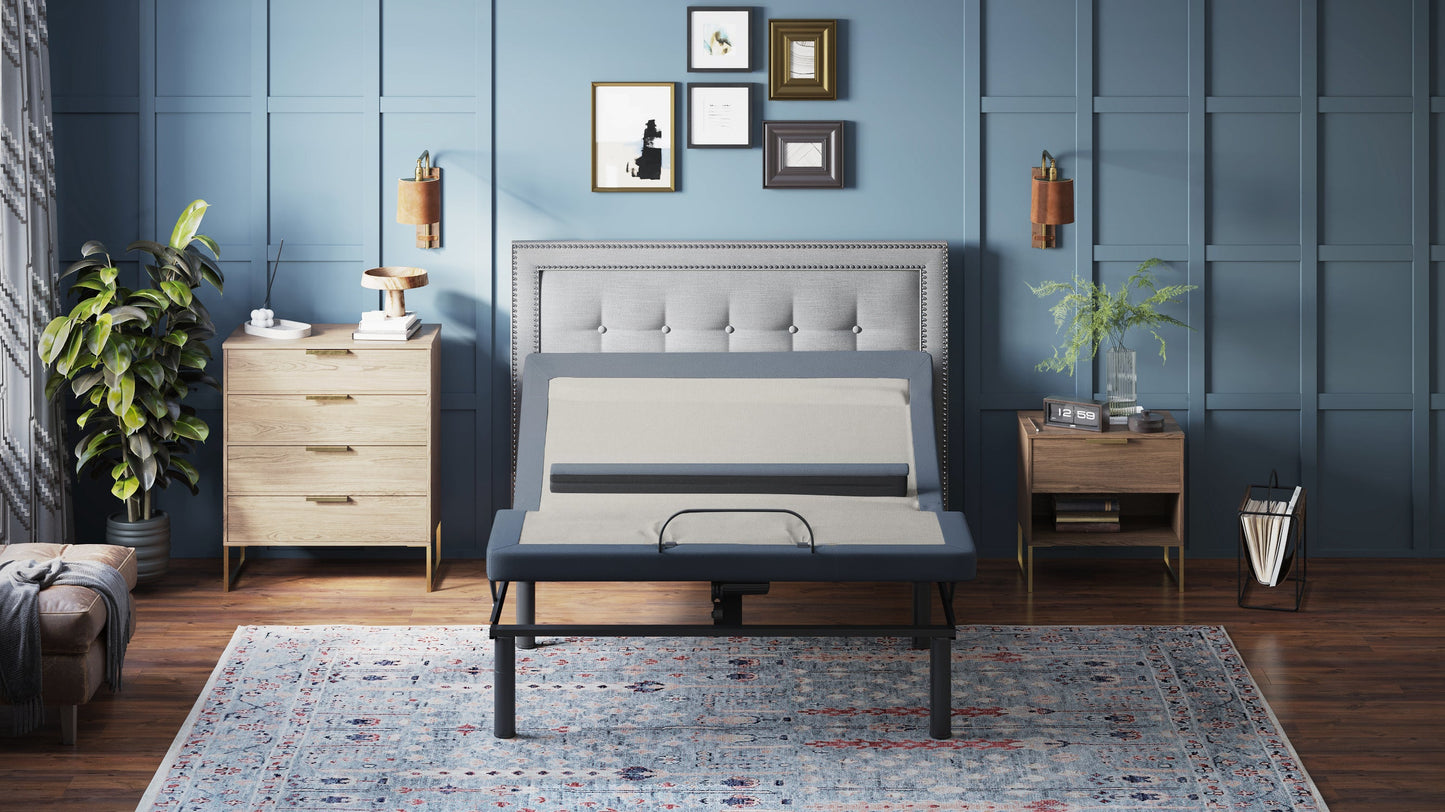BT6500 Queen Adjustable Bed Base With Head/Foot Tilt and Lumbar Position Adjustment