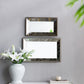 Antique Rectangle Mirror with Floral Accents