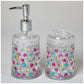 Paw Print Acrylic Soap Dispenser & Toothbrush Holder Set
