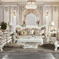 Vanaheim - Sofa With 7 Pillows - Fabric & Antique White