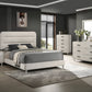 Plush Upholstered Design 1pc Queen Size Panel Bed