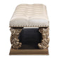 Constantine - Bench - Light Gold Synthetic Leather , Brown & Gold