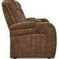 Wolfridge - Power Reclining Loveseat With Console /Adj Hdrst - Brindle