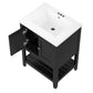24" Black Bathroom Vanity