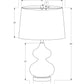 24"H Double-Gourd Table Lamp