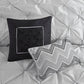7 Piece Tufted Comforter Set Grey King