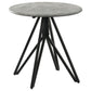 Hadi Cement and Gunmetal Round End Table