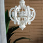 Farmhouse Chandelier, 6 Light Wood Chandelier Pendant Light Fixture With Adjustable Chain For Dining Room - view 23