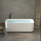 67" Rectangle Linear Acrylic Massage Whirlpool Bathtub