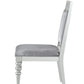 Maverick Fabric & Platinum Finish Side Chair (Set of 2)