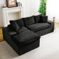 Black Turtle Velvet Versatile Sofa