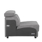 Alwin - Modular Armless Chair - Dark Gray Fabric