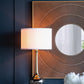 D15x29" Table Lamp with Glass Drum
