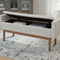 Briarson - Storage Bench - Beige / Brown