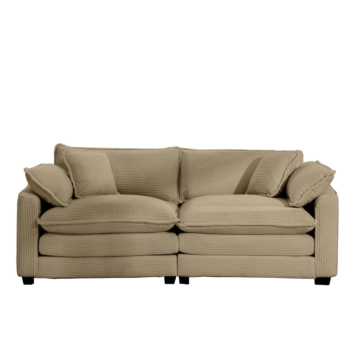 Modern 2 Seater With 4 Pillows, Upholstered Deep Seating Loveseat - view 21
