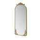 58"x24" Arched Full Body Mirror with Vintage Ornate Carved Applique