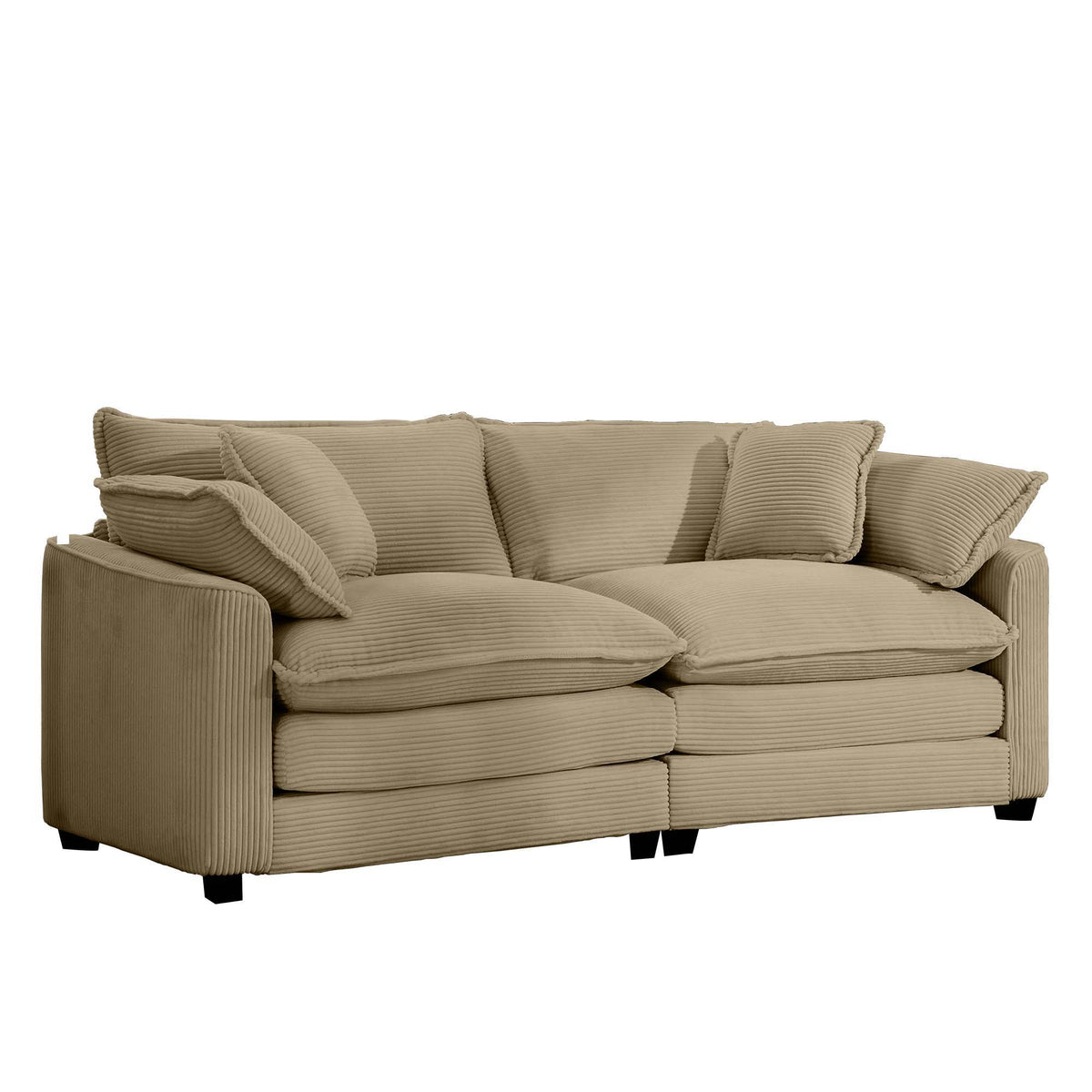 Modern 2 Seater With 4 Pillows, Upholstered Deep Seating Loveseat - view 22