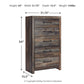 Drystan - Five Drawer Chest - Brown / Beige