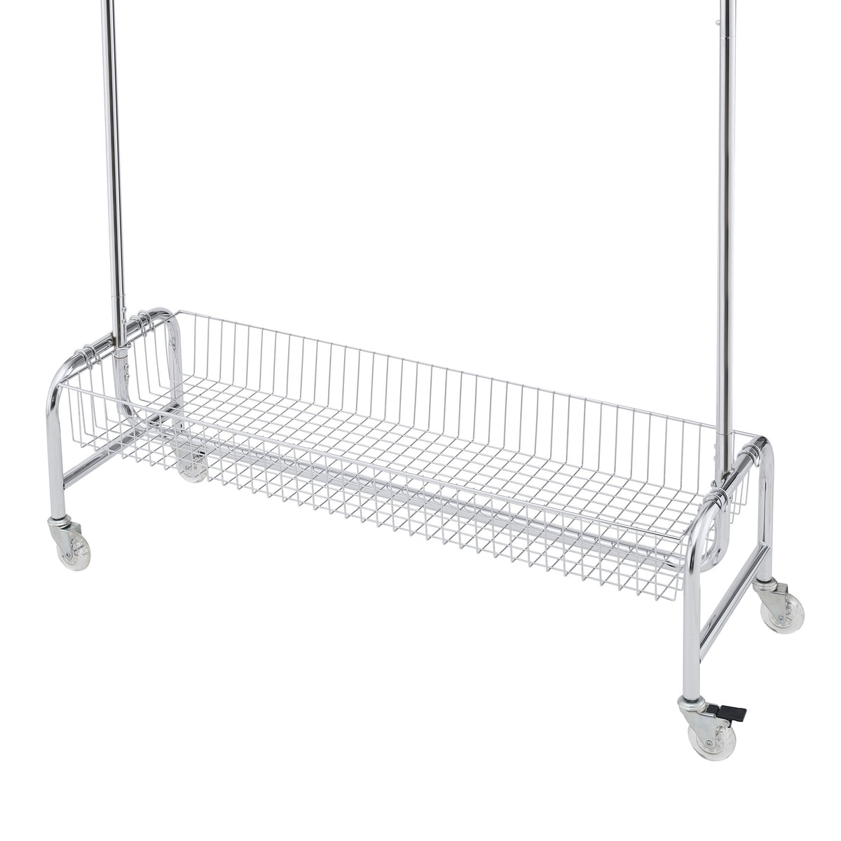 Garment Rack with Basket on Wheels