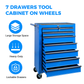 Rolling Metal Tool Chest with 7 Drawers - Blue
