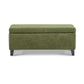 Storage Ottoman with Flip-Top Lid, Easy Assembly, Boucle Fabric & Rubber Wood Legs, Retro