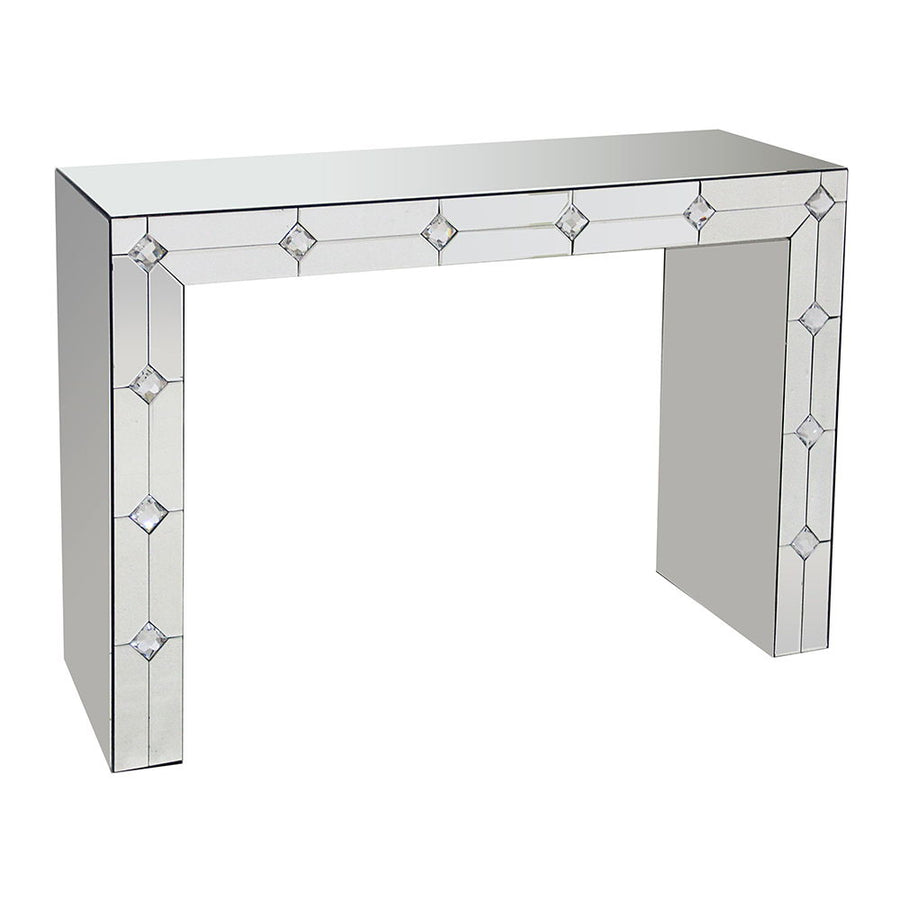 Hessa - Console Table - Mirrored & Faux Rhinestone